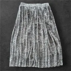 【AS KNOW AS】アズノウアズ レオパード プリーツスカート FREE