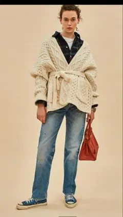 THE SHINZONE ケーブルニットカーディガン　アイボリー