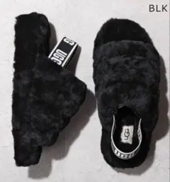 UGG アグ グレー ファーサンダル ファブ イヤー FAB YEAH 24cm - メルカリ