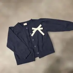 petit main ネイビー カーディガン Sサイズ