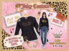 Juicy Couture 長袖カットソー 黒 ロゴT Y2K USA製 S
