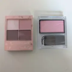CANMAKE シルキースフレアイズ M07 & CEZANNE チーク 03