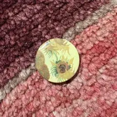 ゴッホ　ひまわり　缶バッチ