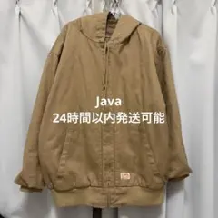 JaVa フード付きベージュジャケット Lサイズ レディース
