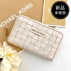 新品　正規品☆MICHAEL KORS コインケース　ホワイト レザー 折り財布