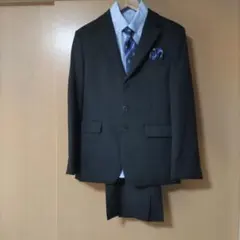 男の子　フォーマルスーツ 水色シャツ 紫ネクタイ　170A　卒業式