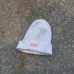 supreme シュプリーム ニット帽 ボンボン 水色ストライプ ビーニー