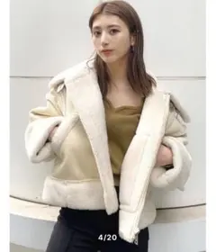 [ EMODA ]ショートフェイクムートンブルゾン