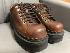 【希少】UNIF 厚底 レザーシューズ ブラウン US8 約25cmのサムネイル