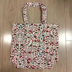 未使用送料込・花柄コットン製トートバッグ