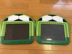 サッカーゴール　デザイン　フォトフレーム 2個セット　サッカーボール