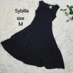 176SybillaシビラワンピースブラックAラインM
