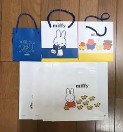 ミッフィー 紙袋３種類各１枚ずつ ＆ ビニール袋２種類各２枚ずつ 全７枚セット