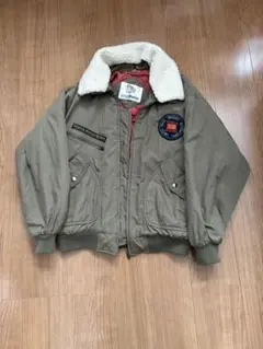 カーキ ボア襟 MA-1ジャケット