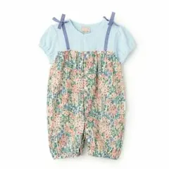 プティマイン☆花柄切替2WAYオール　50～70サイズ　ベビー　女の子
