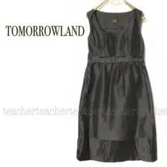 シルク ふんわり コクーン ワンピース 黒 シルク100 絹100 絹 ギャザー