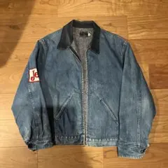 希少 70s SEARS 襟コーデュロイ デニム ジップアップ ワークジャケット