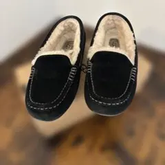 UGG モカシン ブラック ボア シープスキン レディース 定番 人気 中古