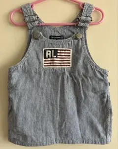 ラルフローレン　ワンピース　オーバーオール　ポロジーンズ デニム　ストライプ