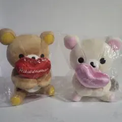 リラックマ　コリラックマ　ぬいぐるみ2体セット　ハート　初期