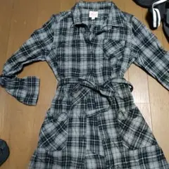 チェック柄シャツワンピース Mサイズ