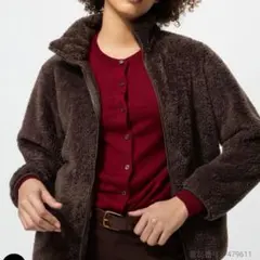 ファーリーフリースフルジップジャケット ＸＬダークブラウン