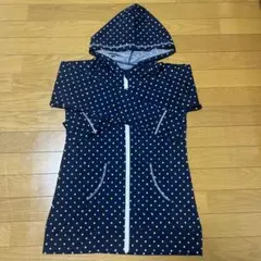 ラッシュガード ドット柄　パーカー　フーディー　アウター　日焼け対策　冷房対策