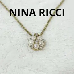 ★美品★ニナリッチ　ネックレス　ペンダント　パール　ラインストーン　ビジュー