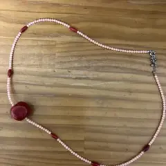 ピンクビーズ ネックレス