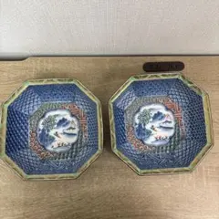 龍峰窯 緑彩 金欄手 八角小皿 5枚 色絵山水 染付 - メルカリ