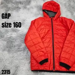GAP ギャップ フード付き キルティングジャケット レッド系 160 2315