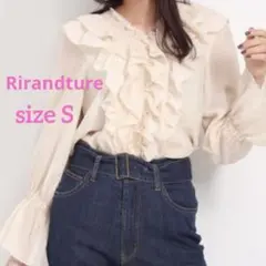 Rirandture リランドチュール ギャザー フリル ブラウス 長袖 Sのサムネイル