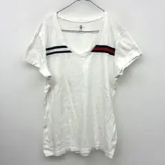 Tommy Hilfiger Vネック Tシャツ ホワイト XL ナ5のサムネイル