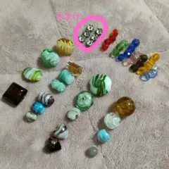 ガラスビーズセット　とんぼ玉　ベネチアン　ガラス玉　ハンドメイド