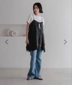 ローリーズファーム　【前後着用可能】 2WAYコットンレースミニワンピース