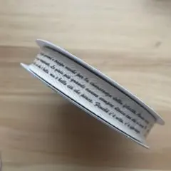 ＊コットンリボン＊英字　ブラウン　15mm ハンドメイド　かわいい