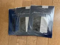 新品 3枚 Ralph Lauren タイツ M L ラルフローレン ブラック