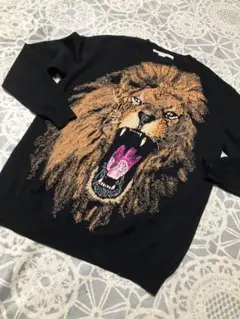 ステラマッカートニー　立体ライオン刺繍　セーター　38のサムネイル