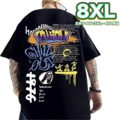 Tシャツ 半袖 ブラック 3XL〜4XL相当 グラフィック ストリートカジュアル