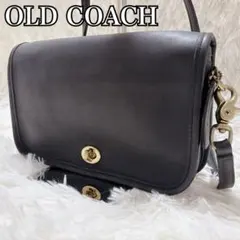 【美品】USA製　COACH レザーショルダー バッグ黒 ターンロック