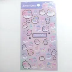 キャンドゥ サンリオ箔押しシールリトルツインスターズ2枚セット