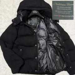 極美品✨ナノユニバース 西川ダウン 2way ダブルジップ 肉厚 ウール地 黒