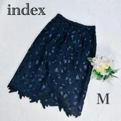 index インデックス　花柄　レース　タイトスカート　ネイビー　M
