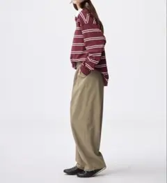 ● GU チノバレルレッグタックパンツ XL ●
