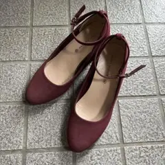 MAJESTIC LEGON ワインレッド アンクルストラップパンプスのサムネイル