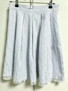 LEST ROSE レストローズ フレアスカート　ジャガード アイスブルー