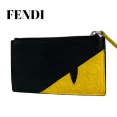 希少✨フェンディ フラグメントケース バグズアイ モンスター クロコ型押し