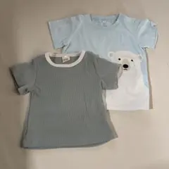 無印Tシャツ　リブTシャツセット 80