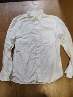 無印良品　コットンシャツ　白シャツ 長袖