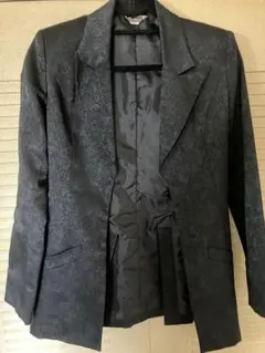 【クリーニング済み】ブラック柄入りスーツ3点セット